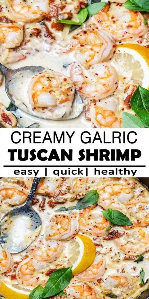 Creamy Garlic Tuscan Shrimp Skillet