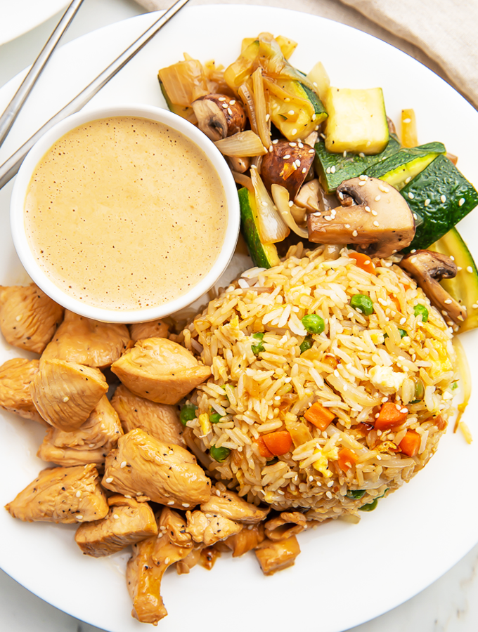 Hibachi Chicken with Vegetables and Fried Rice - Simplykitch