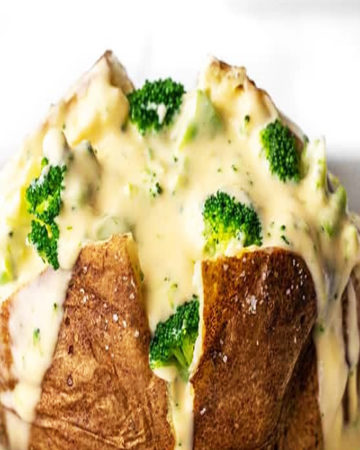 Broccoli Cheddar Stuffed Potatoes