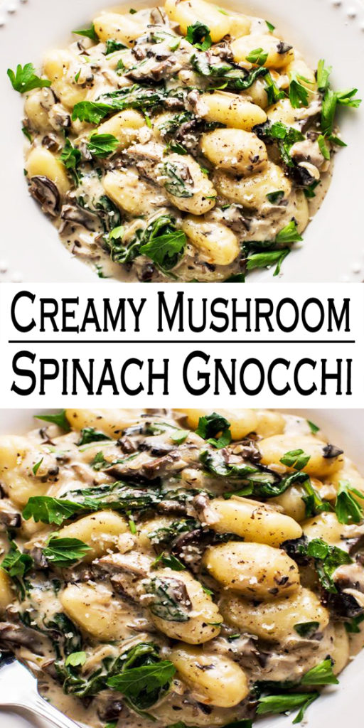 Creamy Mushroom Spinach Gnocchi Recipe